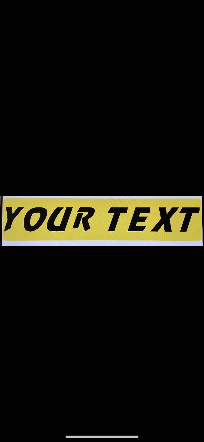 Custom text plate